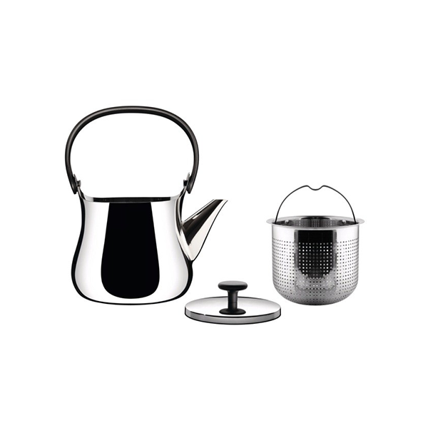 Alessi Cha Theepot en fluitketel 0,9L RVS Glans