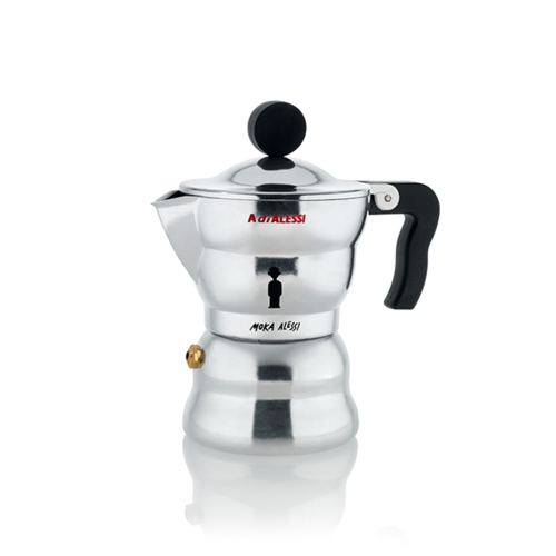 Alessi Moka Percolator 1 kops Aluminium Glans