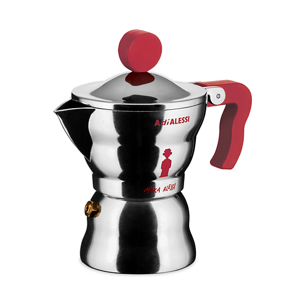 Alessi Moka Percolator 1 Kops Rood