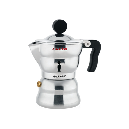 Alessi Moka Percolator 3 Kops Aluminium Glans