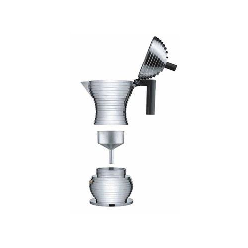 Alessi Pulcina Percolator 1 kops Aluminium Zwart