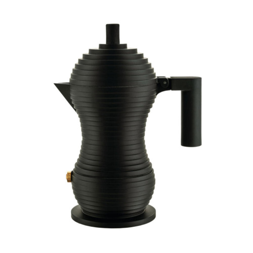 Alessi Pulcina Percolator Aluminium 1 kops Matzwart