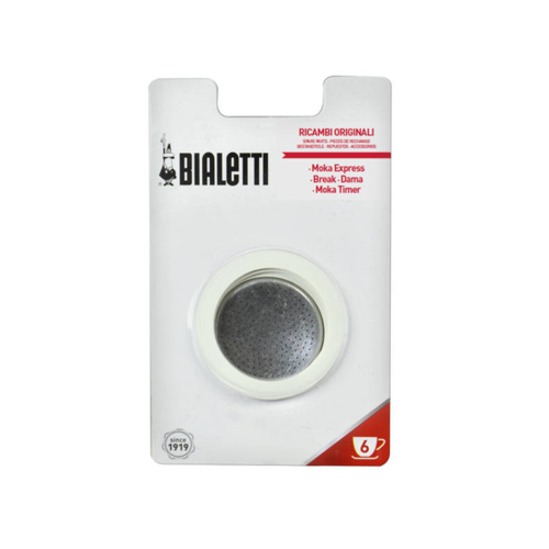 Bialetti Aluminium Filterplaatje en Afsluitringen (6 kops)