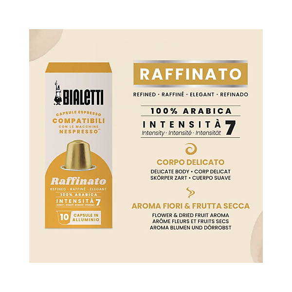 Bialetti Capsules Nespresso Compatible Raffinato 10 stuks