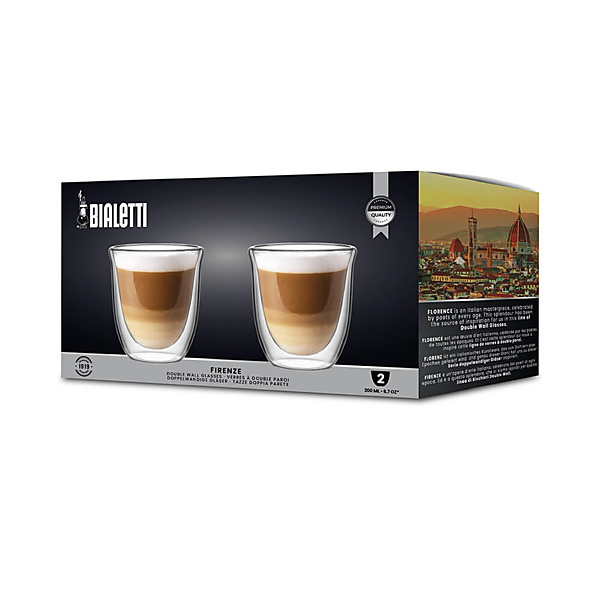 Bialetti Dubbelwandige Glazen Firenze 200 ml 2 stuks