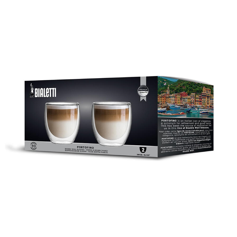 Bialetti Dubbelwandige Glazen Portofino 250 ml 2 stuks
