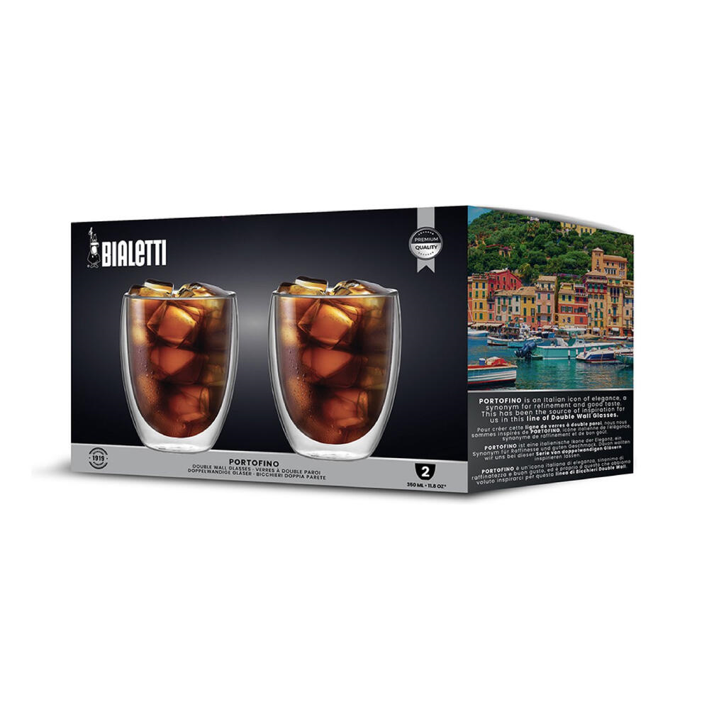 Bialetti Dubbelwandige Glazen Portofino 350 ml 2 stuks