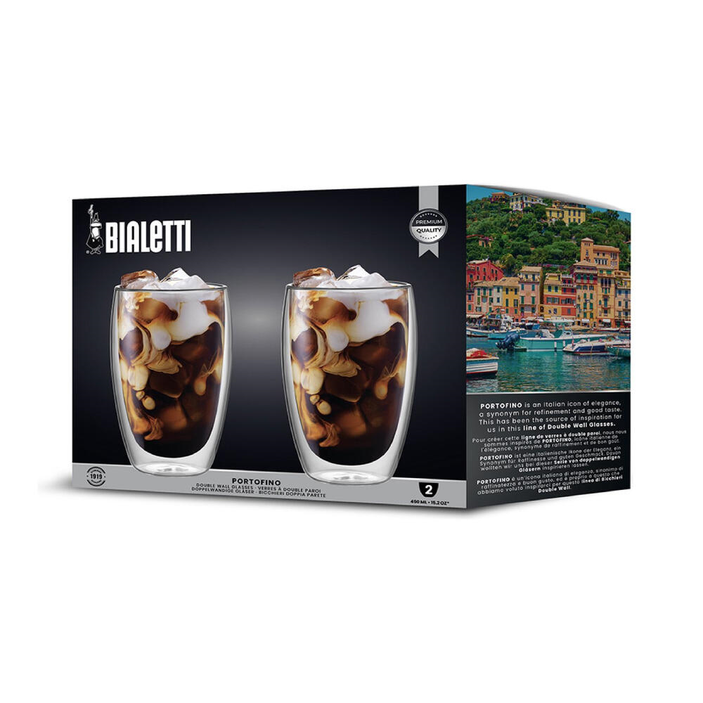 Bialetti Dubbelwandige Glazen Portofino 450 ml 2 stuks