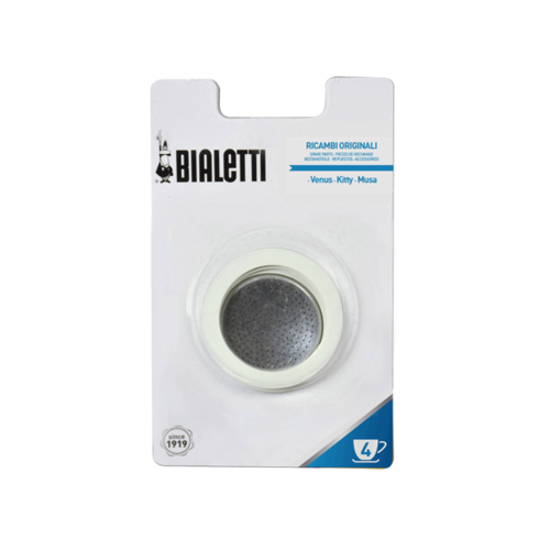 Bialetti RVS Filterplaatje en Afsluitringen (4 Kops)