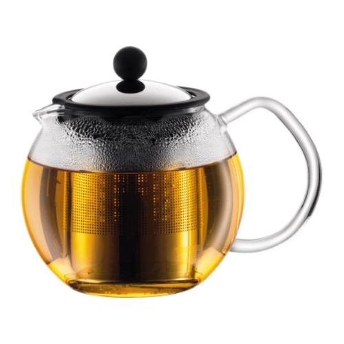 Bodum Assam Theepot 0,5L met RVS filter en Glazen Handvat