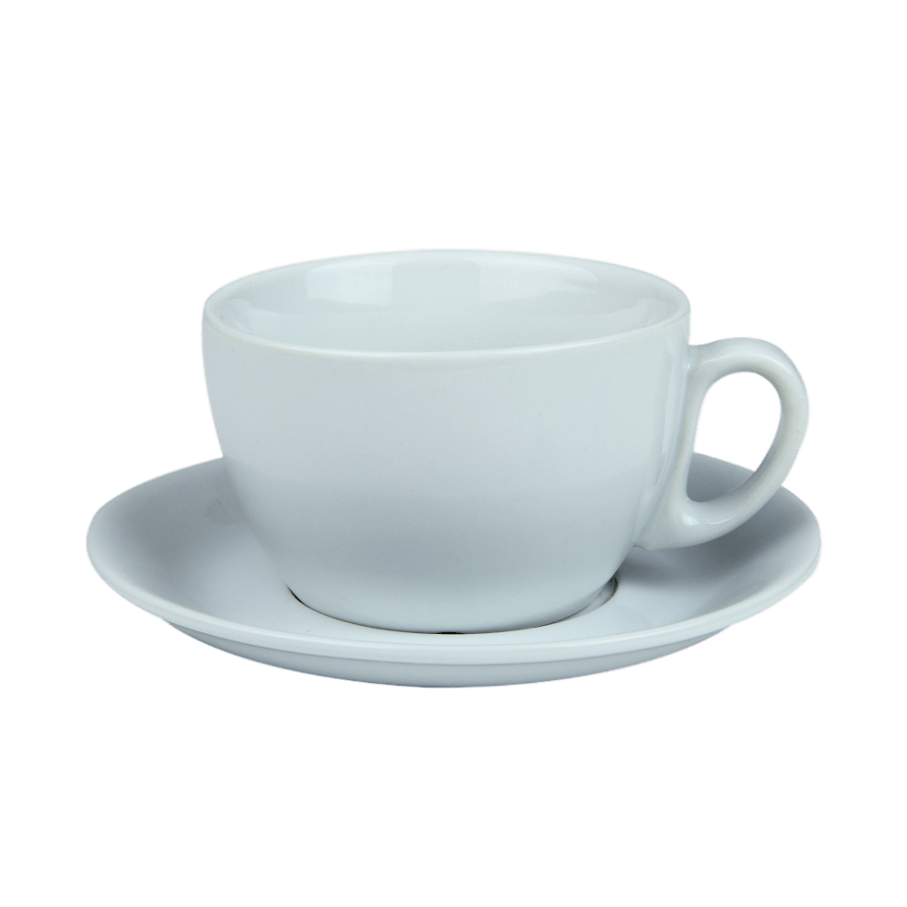 Cappuccino Kop en Schotel Porselein 265 ml 6 stuks