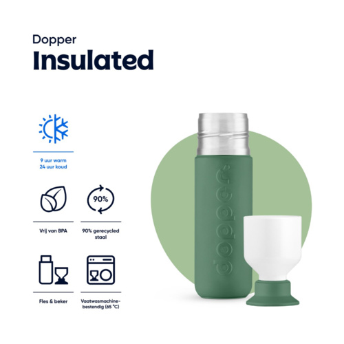 Dopper Insulated Thermosfles Pine Green 350 ml
