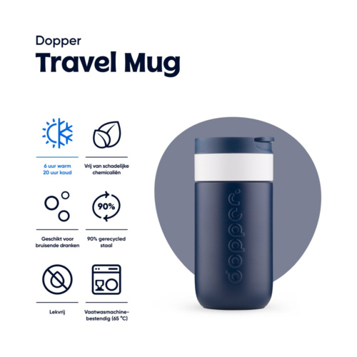 Dopper Travel Mug Thermosbeker 300 ml Breaker Blue