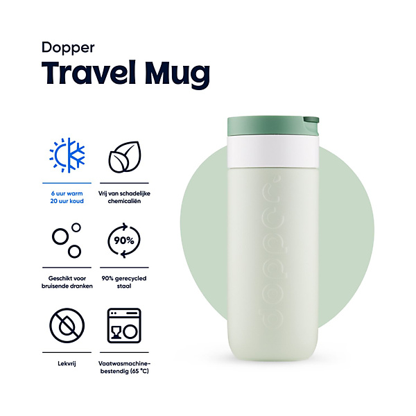 Dopper Travel Mug Thermosbeker 400 ml Forest Green
