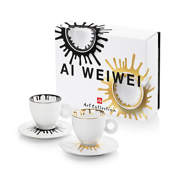 illy Art Collection Ai Weiwei Cappuccino Kop en Schotel 2 stuks