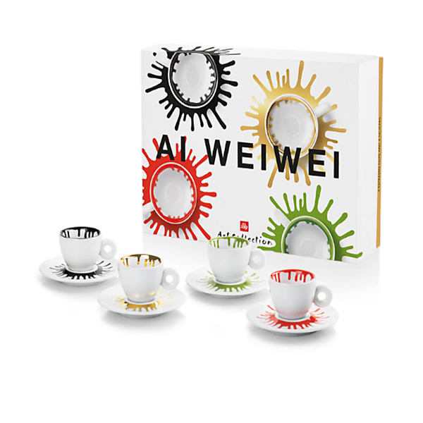 illy Art Collection Ai Weiwei Espresso Kop en Schotel 4 stuks