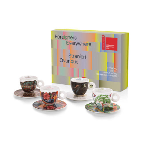 illy Art Collection Biënnale 2024 Cappuccino Kop en Schotel 4 stuks