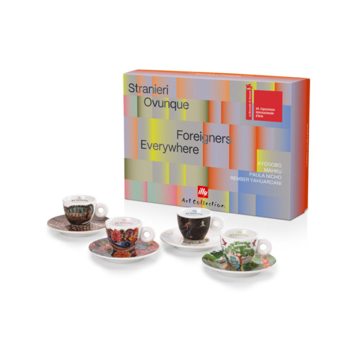 illy Art Collection Biënnale 2024 Espresso Kop en Schotel 4 stuks