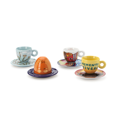 illy Art Collection Biennale 2026 Cappuccino Kop en Schotel 4 stuks