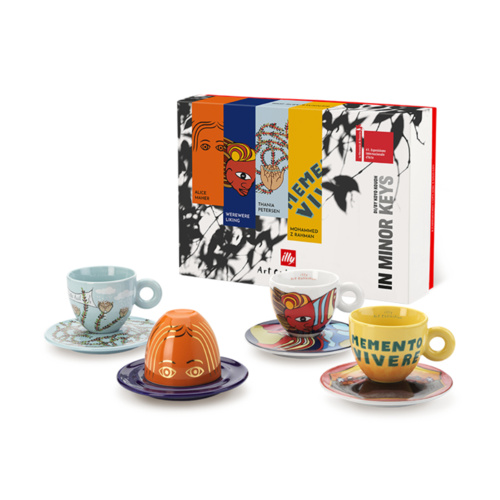 illy Art Collection Biennale 2026 Cappuccino Kop en Schotel 4 stuks