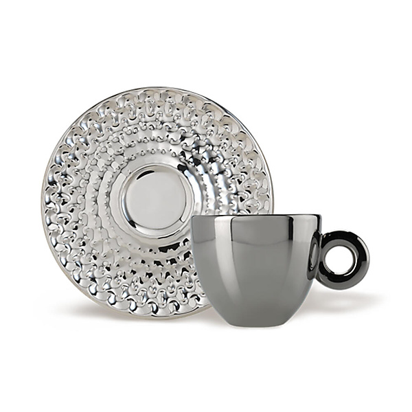 illy Art Collection John Armleder Cappuccino Kop en Schotel 4 stuks