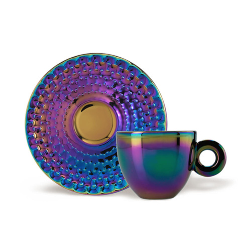 illy Art Collection John Armleder Cappuccino Kop en Schotel 2 stuks