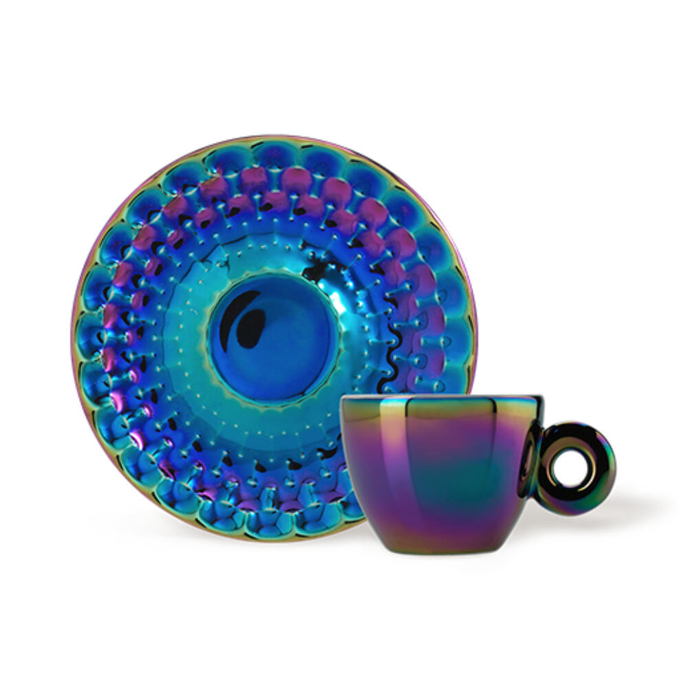 illy Art Collection John Armleder Espresso Kop en Schotel 4 stuks