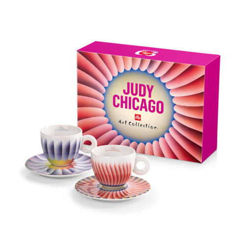 illy Art Collection Judy Chicago Cappuccino Kop en Schotel 2 stuks