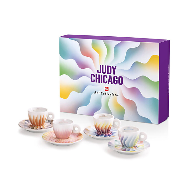 illy Art Collection Judy Chicago Espresso Kop en Schotel 4 stuks