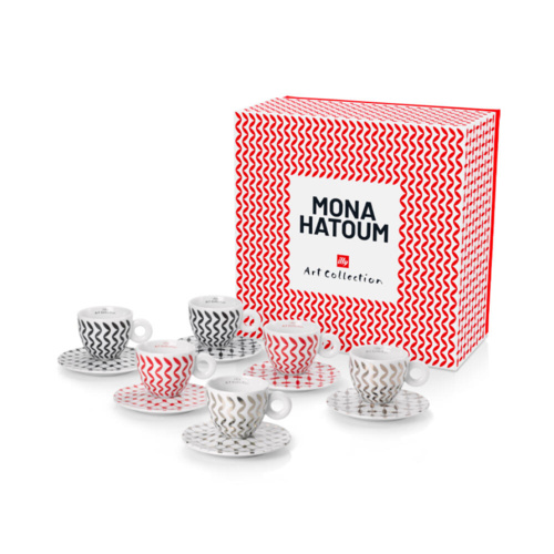 illy Art Collection Mona Hatoum Cappuccino Kop en Schotel 6 stuks