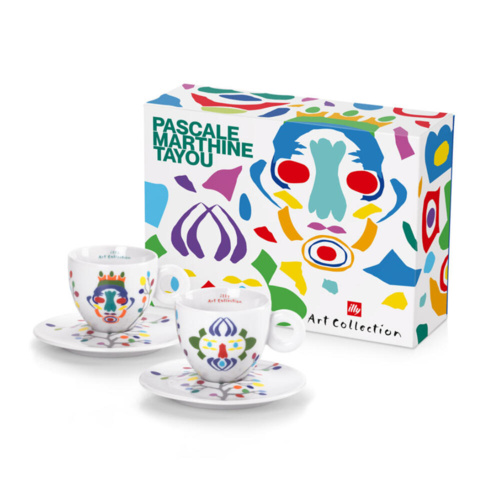 illy Art Collection Pascale Marthine Tayou Cappuccino Kop en Schotel 2 stuks
