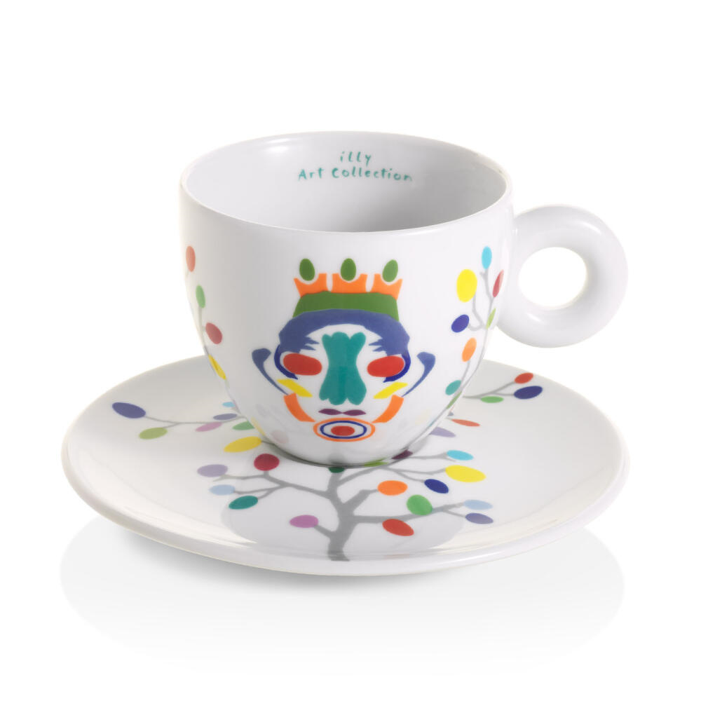 illy Art Collection Pascale Marthine Tayou Cappuccino Kop en Schotel 2 stuks