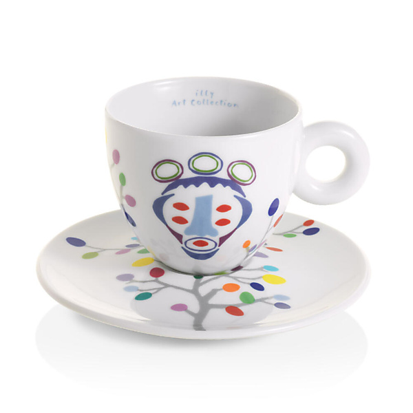 illy Art Collection Pascale Marthine Tayou Cappuccino Kop en Schotel 6 stuks