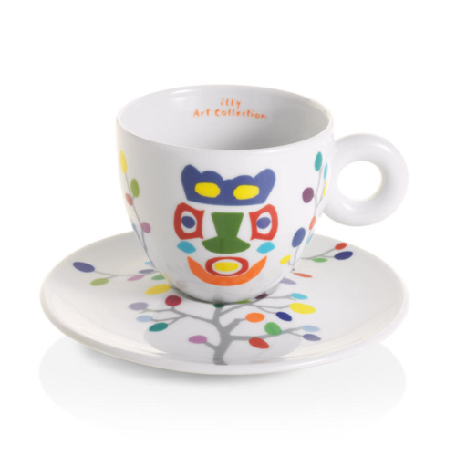 illy Art Collection Pascale Marthine Tayou Cappuccino Kop en Schotel 6 stuks