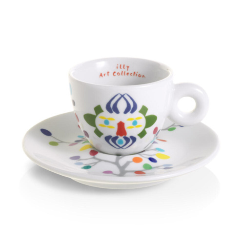 illy Art Collection Pascale Marthine Tayou Espresso Kop en Schotel 6 stuks