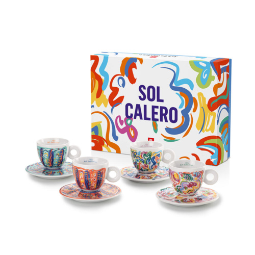 illy Art Collection Sol Calero 2025 Cappuccino Kop en Schotel 4 stuks