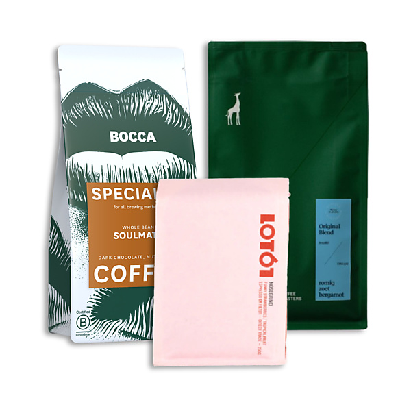 Koffiebonen Proefpakket Zoet 850 gram