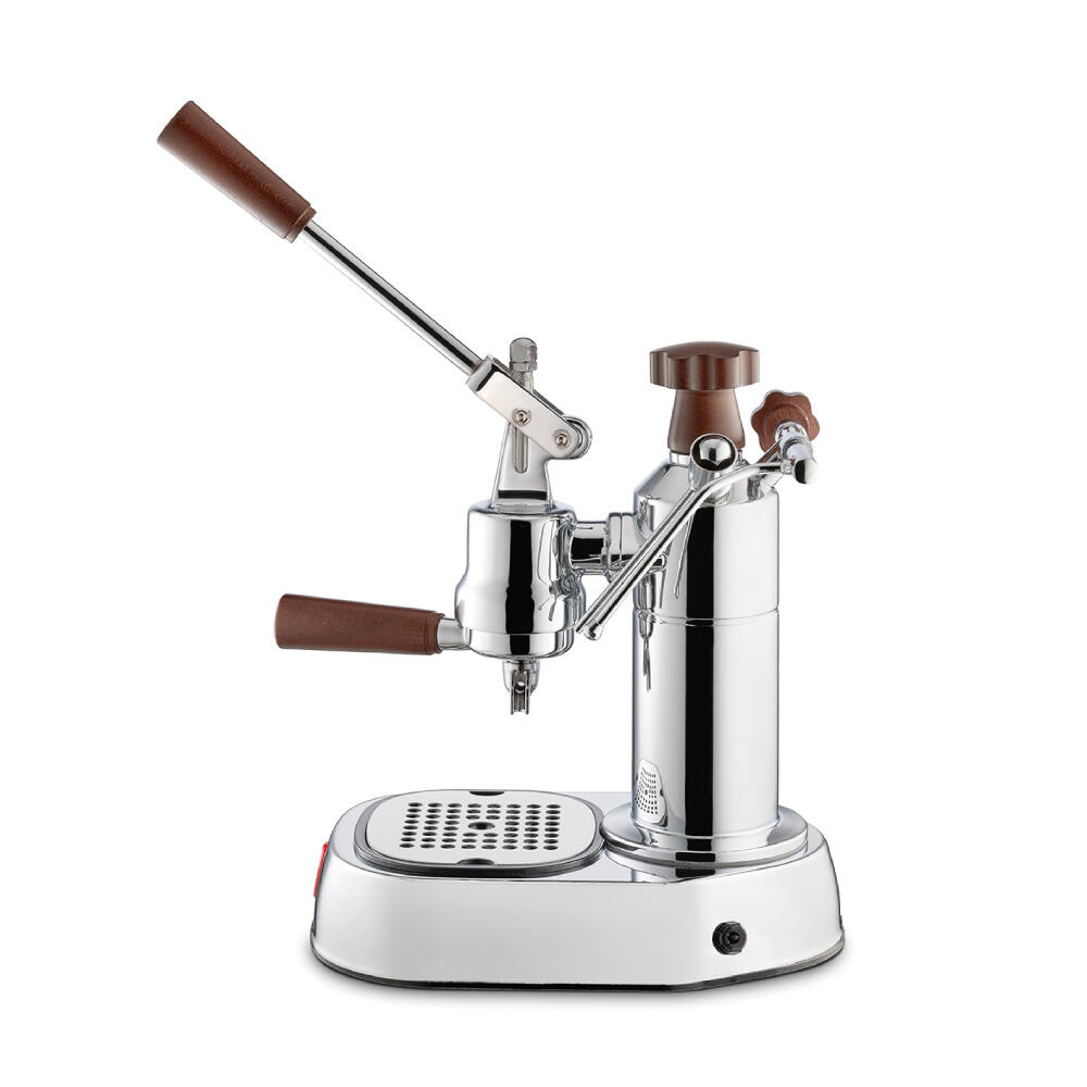 La Espressomachine Europiccola Lusso Houten handvatten |