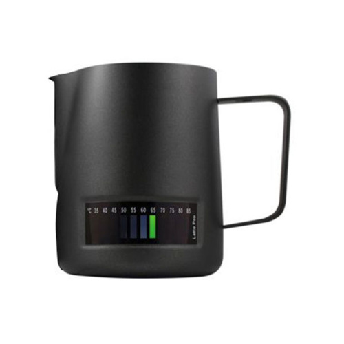 Latte Pro Melkkan Met Thermometer 0,48L Zwart