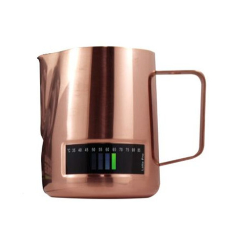 Latte Pro Melkkan Met Thermometer 0,6L Koper