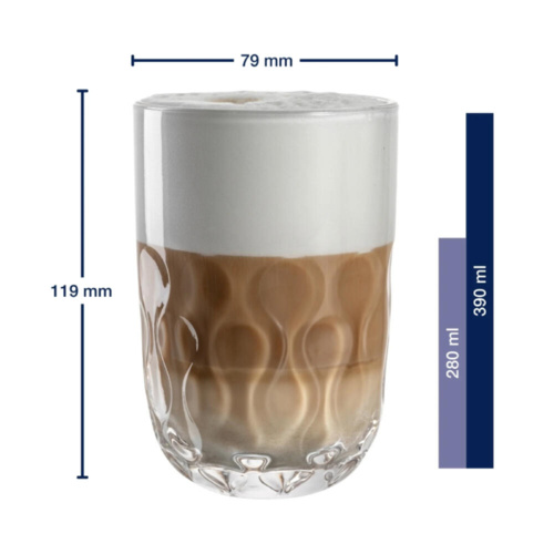 Leonardo Gocce Latte Macchiato Glas 390 ml 2 stuks