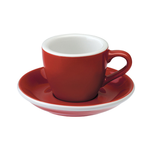 Loveramics Egg Espresso kop en schotel Rood 80 ml