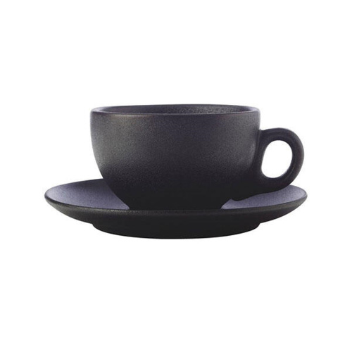 Maxwell & Williams Caviar Koffie Cappuccino Kop en Schotel Zwart