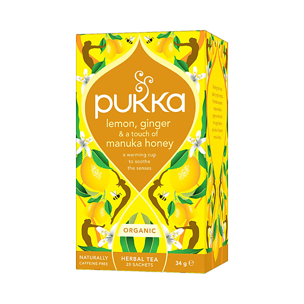 Pukka Thee Lemon Ginger & Manuka Honey Biologisch 20 Zakjes