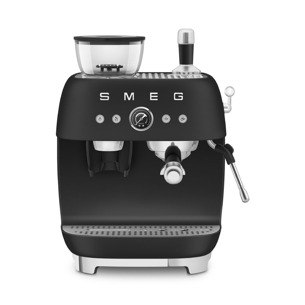 Smeg Halfautomatische Espressomachine Mat Zwart