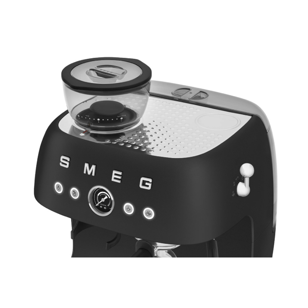 Smeg Halfautomatische Espressomachine Mat Zwart