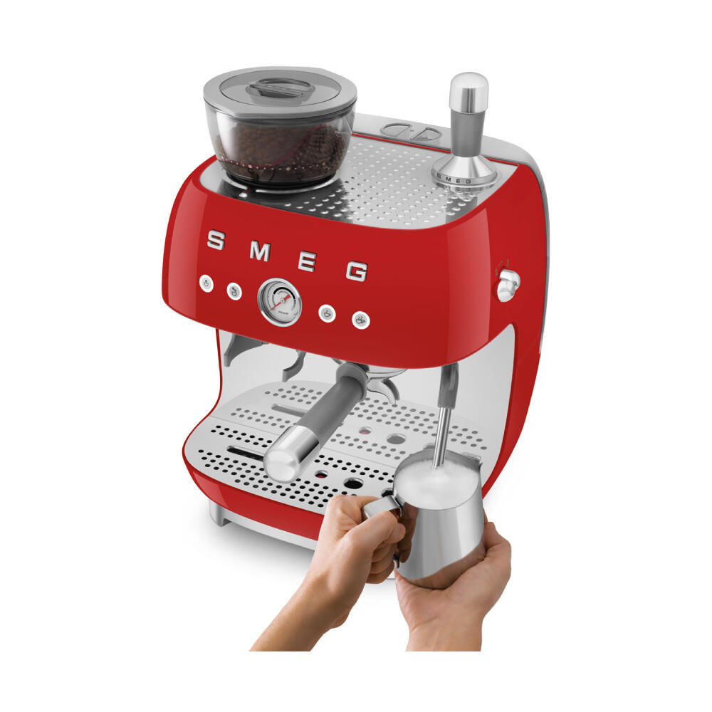 Smeg Halfautomatische Espressomachine Rood