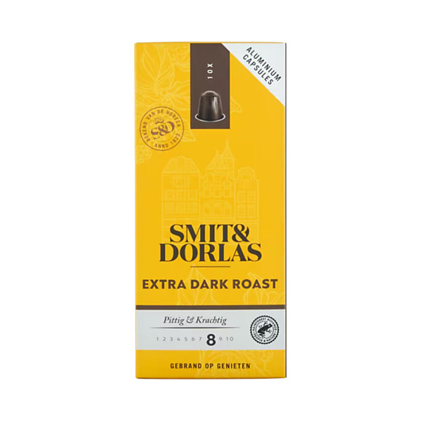 SMIT&DORLAS Extra Dark Roast Capsules Nespresso Compatible 10 stuks