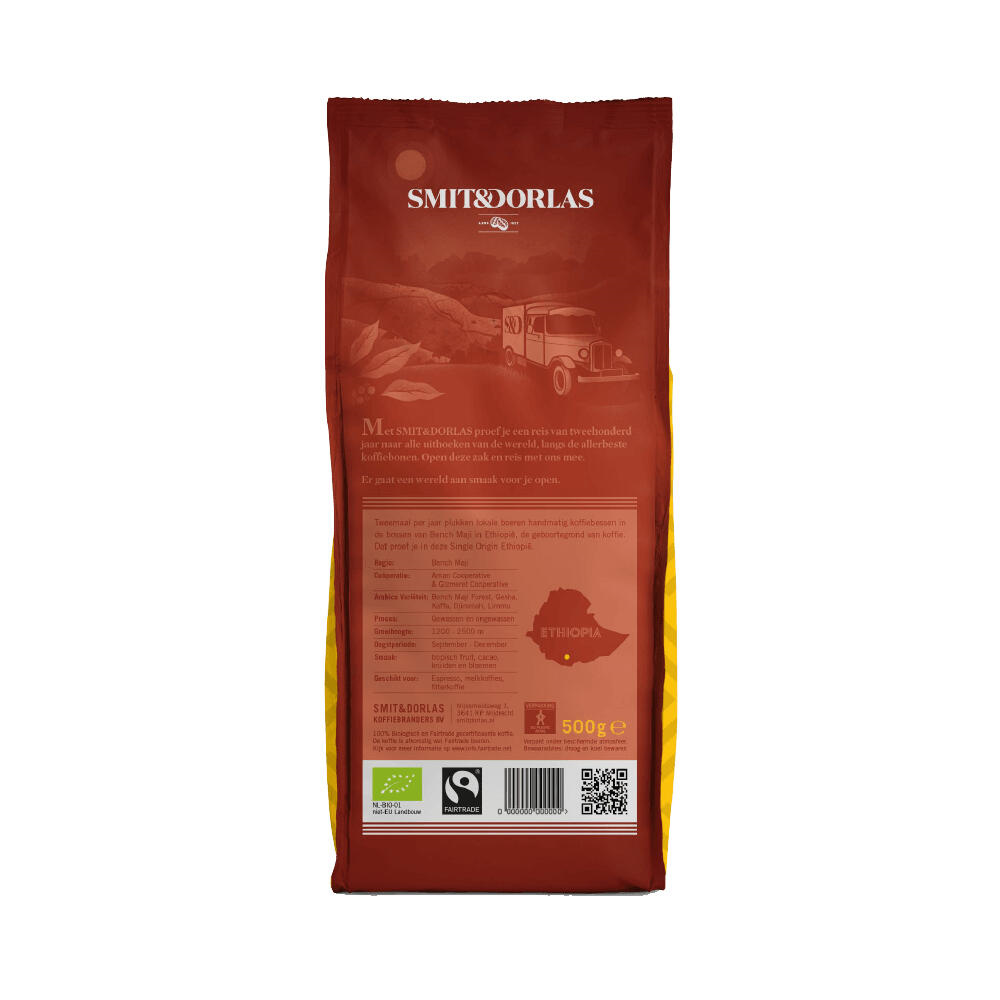 SMIT&DORLAS Single Origin Koffiebonen Ethiopie 500 gram