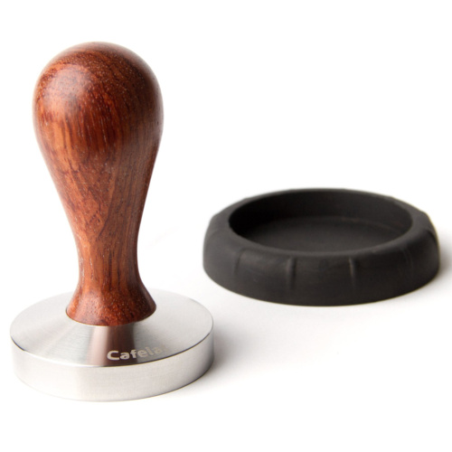 Tamper Cafelat Drop Hout Walnoot 58mm